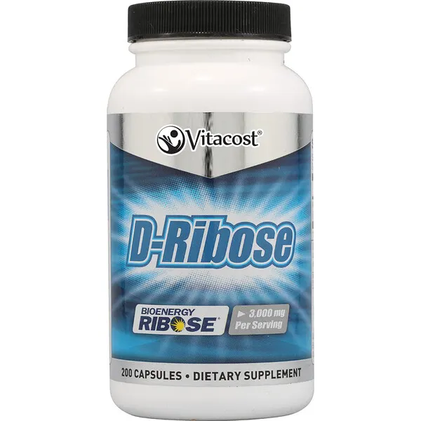 Vitacost, D-рибоза, 200 капсул (750 мг в 1 капсуле)