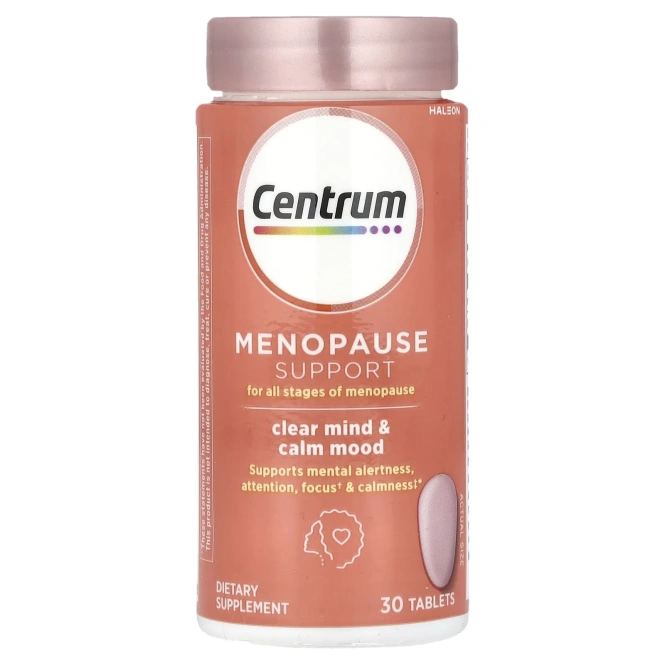 Centrum, Menopause Support, ясность ума и спокойное настроение, 30 таблеток