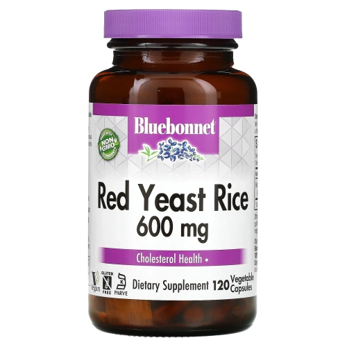 Bluebonnet Nutrition, Красный дрожжевой рис, 600 мг, 120 растительных капсул