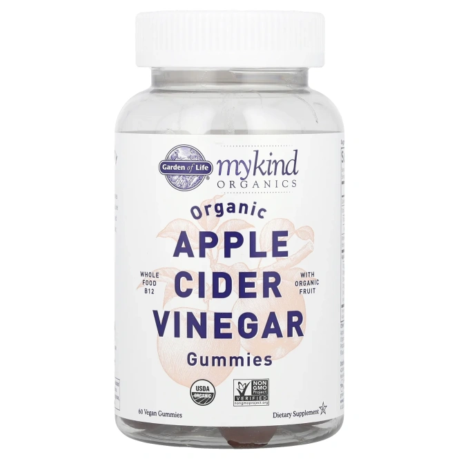 Garden of Life, MyKind Organics, Жевательные конфеты с органическим яблочным уксусом, 60 веганских жевательных конфет