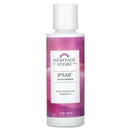 Heritage Store, Зубной порошок IPSAB, натуральная мята перечная, 4 унций (113 г)