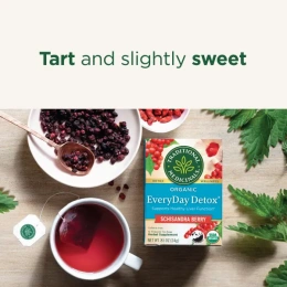 Traditional Medicinals, Organic EveryDay Detox®, ягоды гибискуса и лимонника, без кофеина, 16 чайных пакетиков в упаковке, 24 г (0,85 унции)