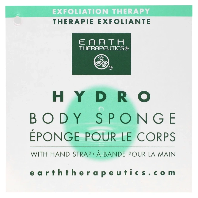 Earth Therapeutics, Гидрогубка для тела, розовая, 1 губка