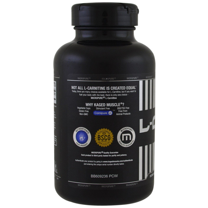 Kaged Muscle, L-карнитин, 250 капсул в растительной оболочке