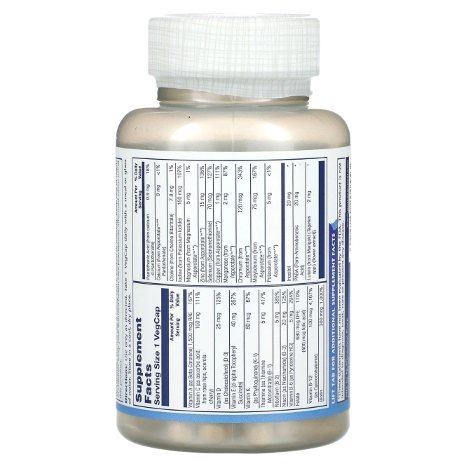 Solaray, Once Daily Active Man Мультвитамин на основе пищевых продуктов 90 вег капсул