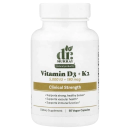 Dr. Murray's, витамины D3 и K2, 60 капсул