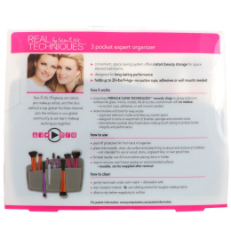 Real Techniques, Органайзер с 3 отделениями, серый, 1 штука