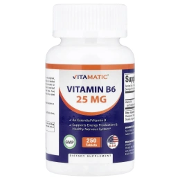 Vitamatic, Витамин B6, 25 мг, 250 таблеток