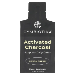 Cymbiotika, Активированный уголь, лимонный крем, 26 пакетиков по 10 мл (0,3 жидк. Унции)