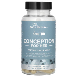 Eu Natural, Conception for Her, мультивитамины для поддержки женской фертильности, 60 вегетарианских капсул