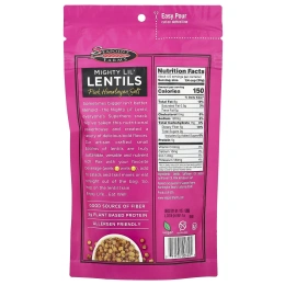 Seapoint Farms, Mighty Lil' Lentils, розовая гималайская соль, 142 г (5 унций)