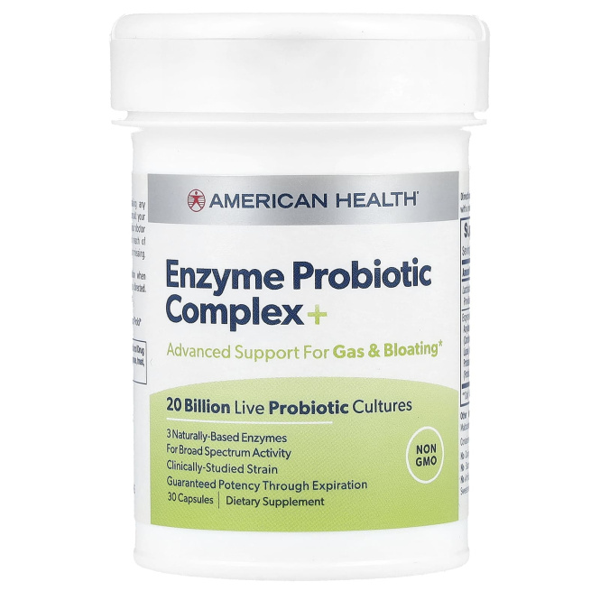 American Health, Enzyme Probiotic Complex +, 30 капсул