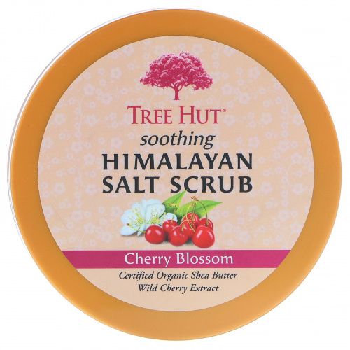 Tree Hut, Успокаивающий скраб из гималайской соли, вишневый цвет, 425 г