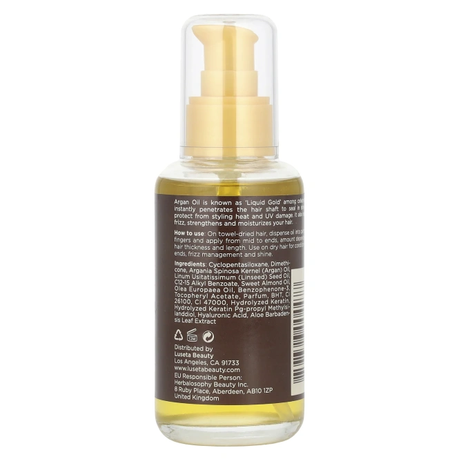 Luseta Beauty, Аргановое масло, восстанавливающая сыворотка для волос, 100 мл (3,38 жидк. унц.)