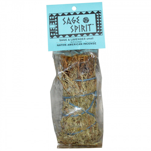 Sage Spirit, Благовония коренных Американце, шалфей и лаванда, Маленькие палочки 4-5 дюймов