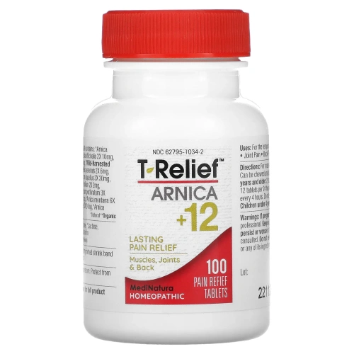 MediNatura, T-Relief, безопасное болеутоляющее, болеутоляющие таблетки, 100 таблеток