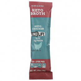 Lonolife, Keto Broth, куриный бульон, 4 пакетика по 19 г (0,67 унции)