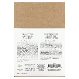 Tree To Tub, набор шампуня и кондиционера, очищающее аргановое масло, бодрящая перечная мята, набор из 2 предметов, по 250 мл (8,5 жидк. унции)