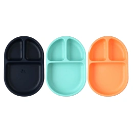 Boon, Chow, разделенный набор силиконовых тарелок, от 6 месяцев, ассорти, 3 шт.