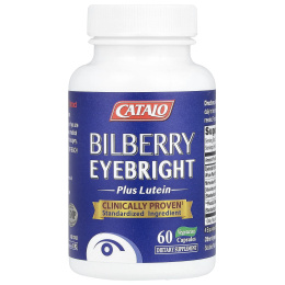 CATALO, Bilberry Eye Bright Plus Lutein, 60 вегетарианских капсул