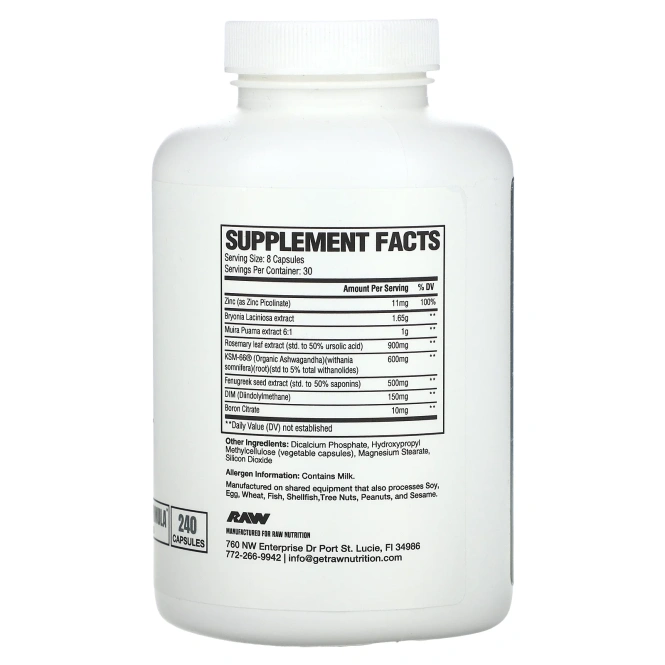 Raw Nutrition, Test, 240 капсул