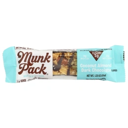 Munk Pack, Nut & Seed Bar, батончик с орехами и семенами, кокос и миндаль, темный шоколад, 35 г (1,23 унции)