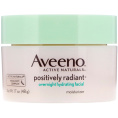 Aveeno, Active Naturals, Positively Radiant, ночной увлажняющий крем для лица, 1,7 унц. (48 г)