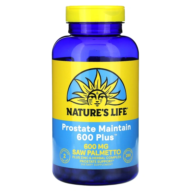 Nature's Life, Prostate Maintain 600 Plus, 250 вегетарианских капсул
