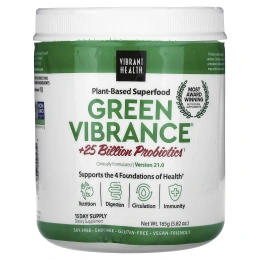 Vibrant Health, Green Vibrance +25 Billion Probiotics, версия 16.0, 177,45 г (6,26 унций)
