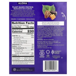 Aloha, Organic Protein Bars, Chocolate Caramel Pecan, 12 Bars, 1.98 oz (56 g) Each