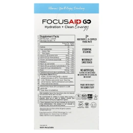 FITAID, FocusAid® Go, увлажнение и чистая энергия, со вкусом арбуза, 14 пакетиков с порошком по 4,5 г (0,16 унции)