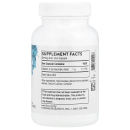 Thorne, аскорбиновая кислота (витамин C), 60 капсул