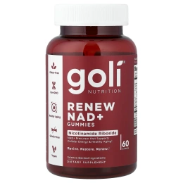 Goli Nutrition, Renew NAD+, жевательные таблетки, 60 жевательных таблеток
