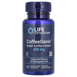 Life Extension, CoffeeGenic, экстракт зеленого кофе 90 овощных капсул