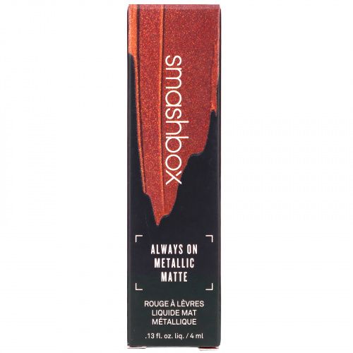 Smashbox, Always On Metallic Matte Liquid Lipstick, Bold Digger, 0.13 fl oz (4 ml)