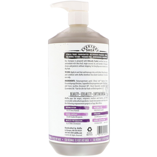 Everyday Shea, Shampoo, Lavender, 32 fl oz (950 ml)