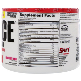 SAN Nutrition, Fierce Доминирование, Эргогенная и миотропная предтренировочная формула, яростный фруктовый пунш, 8,8 унц. (248,8 г)