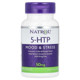 Natrol, 5-HTP, Настроение и стресс, 50 мг, 45 капсул
