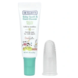 Dr. Talbot's, Детское средство для чистки зубов и десен с массажером для десен, от 0 месяцев, ванильное молоко, набор из 2 предметов