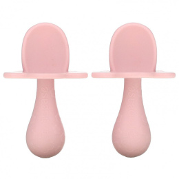 Grabease, Двойные силиконовые ложки, от 3 месяцев, для румян, 2 ложки