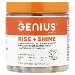 The Genius Brand, Rise + Shine, 60 растительных капсул