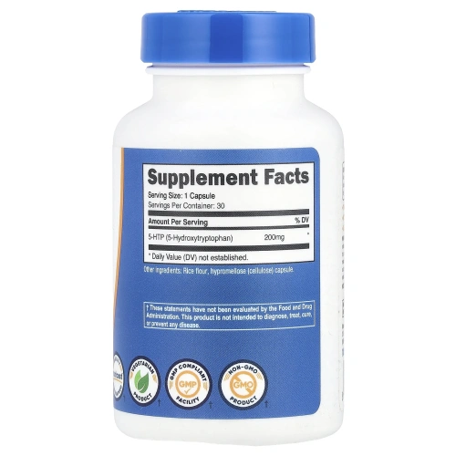 Nutricost, 5-HTP, 200 мг, 30 капсул