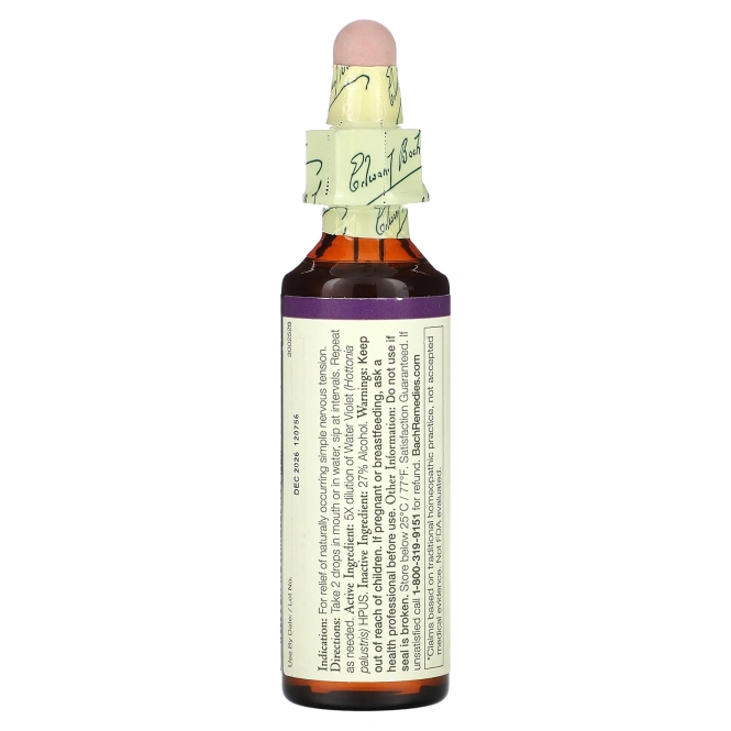 Bach, Original Flower Remedies, фиолетовая вода, 20 мл (0,7 жидк. унц.)