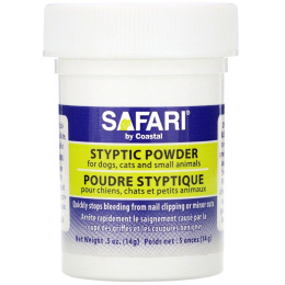 Safari, Styptic Powder for Dogs, Cats and Small Animals , .5 oz (14 g)