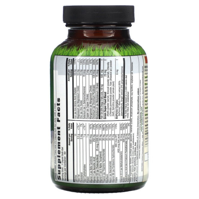 Irwin Naturals, Только один жидкий гель Multi (с железом) 60 софтгелей