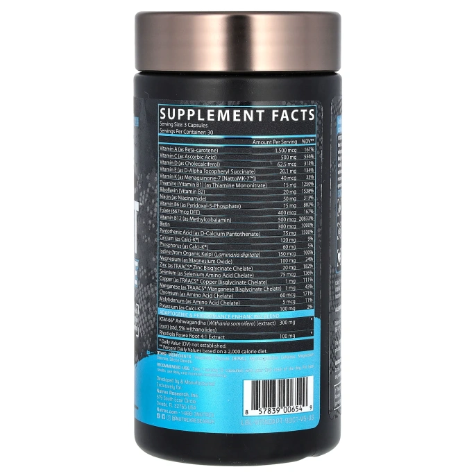 Nutrex Research, Vitadapt Complete, мультивитамины премиального качества для физической активности, 90 капсул