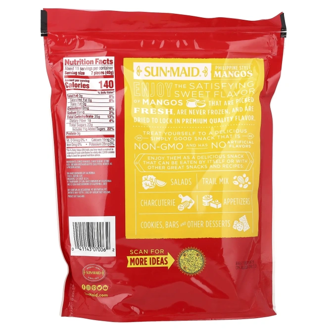Sun-Maid, сушеное манго, 425 г (15 унций)