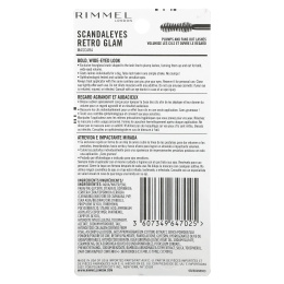 Rimmel London, Тушь для ресниц Scandaleyes Retro Glam, 003 угольно-черная, 12 мл