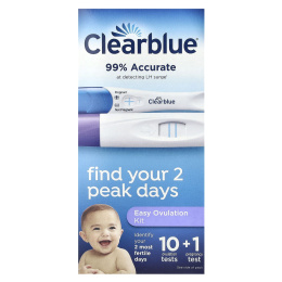 Clearblue, Easy Ovulation Kit, 10 тестов на овуляцию и 1 тест на беременность