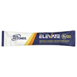 Real Ketones, Elevate, апельсин, 7 пакетиков, 12,3 г (0,43 унции) каждый